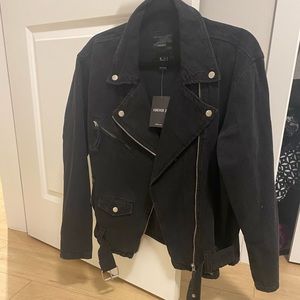 Jean biker jacket brand new